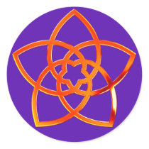 Venusblume / Venus Flower RED | violet Runder Aufkleber