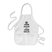 Verb Noun and Verb Noun - Keep Calm and Carry on Aprons