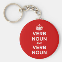 Verb Noun and Verb Noun Keychains