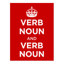 Verb Noun and Verb Noun Postcards