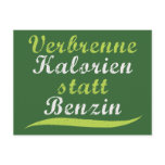 Verbrenne Kalorien statt Benzin Postcard