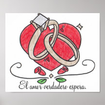 Verdadero espera. d'amor d'EL Posters