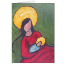 Verdant Madonna Greeting Card