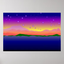 Verdant Seaside Hills Print