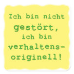 verhaltensoriginell quadratsticker