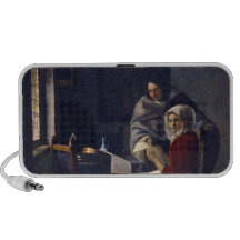 Vermeer -  Girl interrupted Painting Travelling Speakers