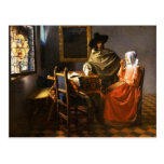 Vermeer The Glass of Wine Post Card