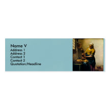 Vermeer's Maidservant Pouring Milk (circa 1660) Business Cards