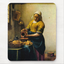 Vermeer's Maidservant Pouring Milk (circa 1660) Mouse Pad