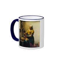 Vermeer's Maidservant Pouring Milk (circa 1660) Mugs