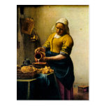 Vermeer's Maidservant Pouring Milk (circa 1660) Postcards