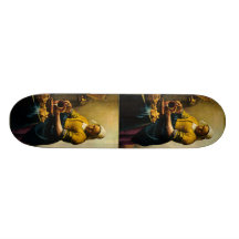 Vermeer's Maidservant Pouring Milk (circa 1660) Custom Skateboard