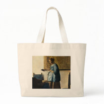 Vermeer's Woman in Blue Reading a Letter ca.1665 Canvas Bag