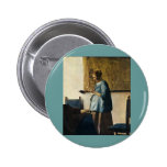 Vermeer's Woman in Blue Reading a Letter ca.1665 Pin