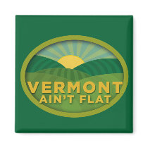 Vermont Ain't Flat Refrigerator Magnets