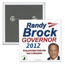 Vermont Brock for Governor 2012 Pin