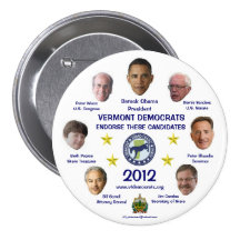 Vermont Democrats in 2012 button