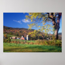 Vermont Farm in Autumn Posters