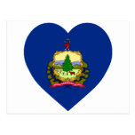 Vermont Flag Heart Postcard