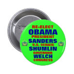 Vermont for Obama Shumlin Sanders Welch Buttons