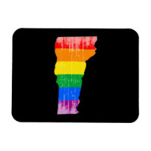 VERMONT PRIDE - DISTRESSED -.png Vinyl Magnets