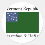 Vermont Republic Round Stickers