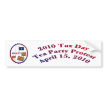 Vermont Tax Day Tea Party Protest Bumper Stickers