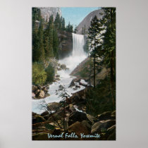Vernal Falls Vintage Yosemite Poster