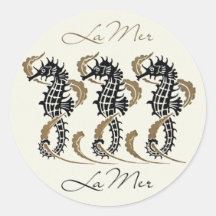 Verneuil Art Nouveau Seahorse Stickers