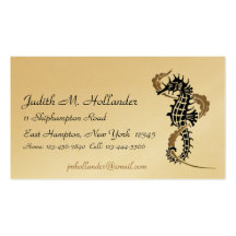 Verneuil Seahorse Art Nouveau Business Cards