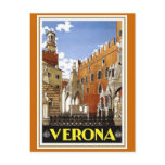 "Verona" Vintage Italian Travel Poster Postcard