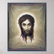 VERONICA'S VEIL - JESUS CHRISTUS - 1876 PRINT