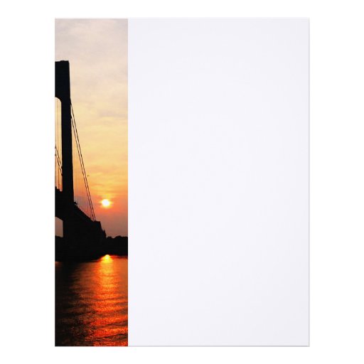 Verrazano Bridge at Dawn Customized Letterhead