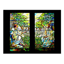 Verre-Louis Carte-Souillé Tiffany 13 Cartes Postales