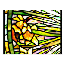 Verre-Louis Carte-Souillé Tiffany 7 Cartes Postales