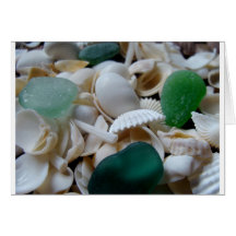 Verre vert-foncé de mer cartes de vœux