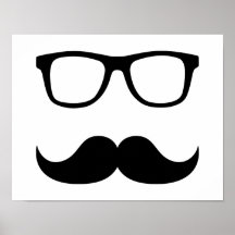 Verres de moustache affiche