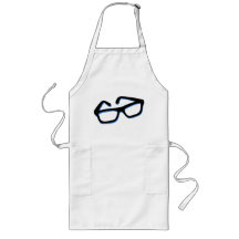 Verres nerd frais dans noir et le blanc tablier