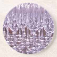 Verres roses dessous de verre