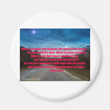 Vers inspirés de psaume magnets pour réfrigérateur