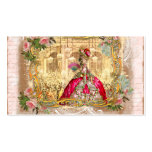 versailles marie golden framing roses pink second business card