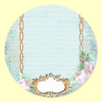Versailles Pink Roses n Lace stickers