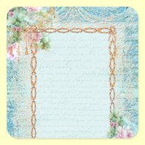 Versailles Pink Roses n Lace Stickers Tags stickers