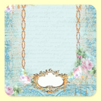 Versailles Pink Roses n Lace Stickers Tags stickers
