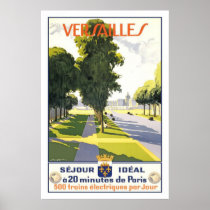 "Versailles" Vintage French Travel Poster