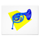 Version bleue de cor de harmonie avec le jaune photographies