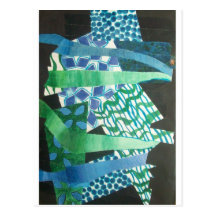 vert bleu abstrait carte postale