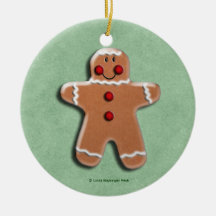 Vert de biscuit de bonhomme en pain d'épice décorations de noël