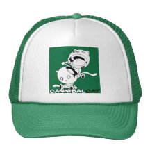 Vert de chat de cannibale casquette de camionneur