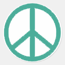 vert de paix autocollant rond